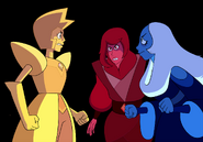 Blue Diamond with Red Diamond and Yellow Diamond in "The Trial".