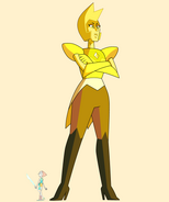 Yellow Diamond's size comparison to Pearl.