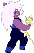 Yellow Pearl dancing with Amethyst.