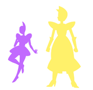 Violet Diamond and Yellow Diamond height comparison.