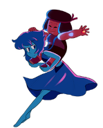 Ruby and Lapis Lazuli fusing.