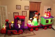 Gemmy Prototype Halloween Mickey Minnie Goofy Train Inflatable Airblown