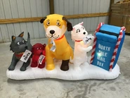 Dogs w/ mailbox scene