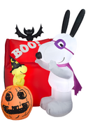 8ft Spooked Snoopy Scene