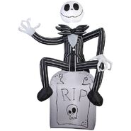 Jack Skellington on tombstone