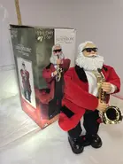 animated saxophone playing Santa