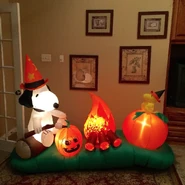 Halloween Snoopy Campfire Scene