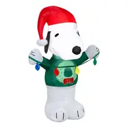 Snoopy with Wreath Sweater and Light String