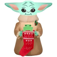 Grogu with Frog In Stocking