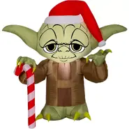 Stylized Yoda w/Santa Hat