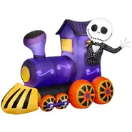 Jack Skellington in Sewn in Micro LED Purple Train Scene