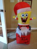 Spongebob as Santa on chimney (Prototype)