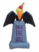 Vulture on "Over The Hill" tombstone