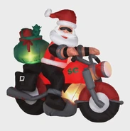 5ft Santa on motorcycle