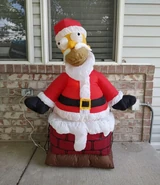 Christmas Homer Simpson in chimney