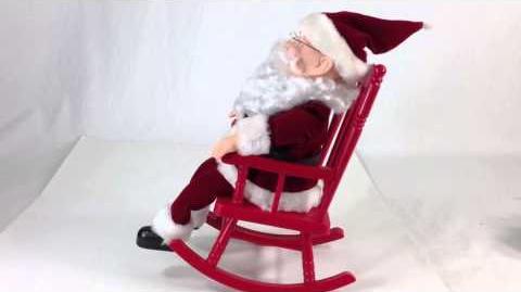 Vintage Gemmy Industries Rocking Santa Motion Singing jingle bells