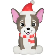 Blow Mold Christmas Frenchie Bulldog