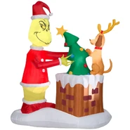 Grinch Animated Pulling Tree from Chimney Scene