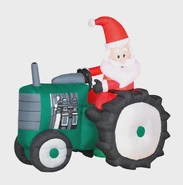 Santa in tractor