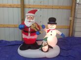 Santa playing fiddle w/ snowman & penguin (Prototype)