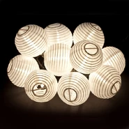 Light Strings-Paper Lanterns (White)