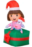 Dora & Boots In Christmas Gift Box (Early Prototype)