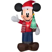 Mickey Mouse Holding Christmas Tree