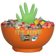 Hand Candy Bowl-Witch Hand in Orange Candy Bowl with Monster Pictures