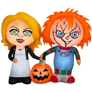 Chucky and Tiffany & Pumpkin Scene