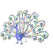 Sparkle Sculpture-Radiant Ribbons Peacock