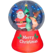 Santa & Reindeer Globe