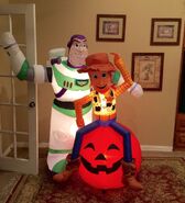 Gemmy Prototype Halloween Toy Story Woody Buzz Lighyear Inflatable Airbown