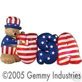 Patriotic bear w/ USA sign