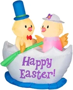 Chicks in Egg Boat