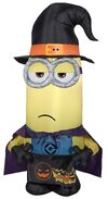 3.5' Airblown Inflatable Minion Kevin as Witch