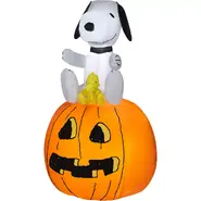 Snoopy and Woodstock on Pumpkin (3.5 ft)