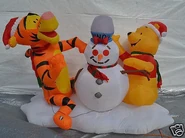 Tigger & Pooh Snowman Scene