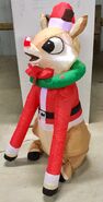 4ft Gemmy Airblown Inflatable Christmas Rudolph w Blinking Nose Prototype
