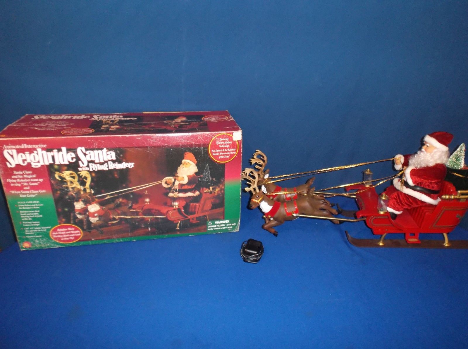 Sleigh Ride Santa With Flying Reindeer Gemmy Wiki Fandom