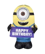 Minion Stuart with Birthday Banner