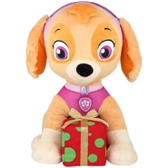 Christmas Greeter-Skye with present