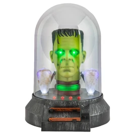 Frankenstein head under glass