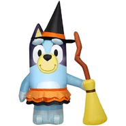 Bluey in Witch Costume with Broom