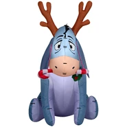 Christmas Eeyore Wearing Reindeer Antlers