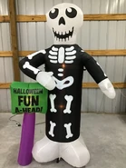 Skeleton w/ sign