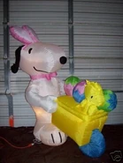 Easter Snoopy & Woodstock with Egg Cart