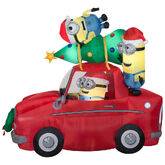 Minions Christmas car scene
