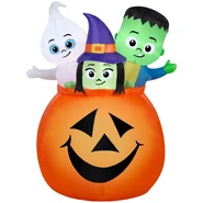 Ghost, Witch, & Monster in Pumpkin