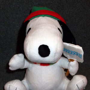 snoopy christmas animated plush