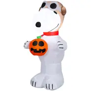 Flying Ace Snoopy Holding Pumpkin